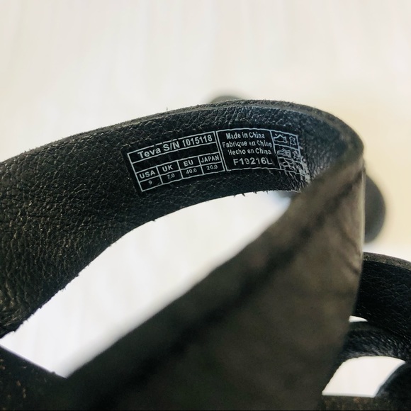 Teva Ysidro Black Slide Wedge Sandals - Women’s 9 - Picture 3 of 5
